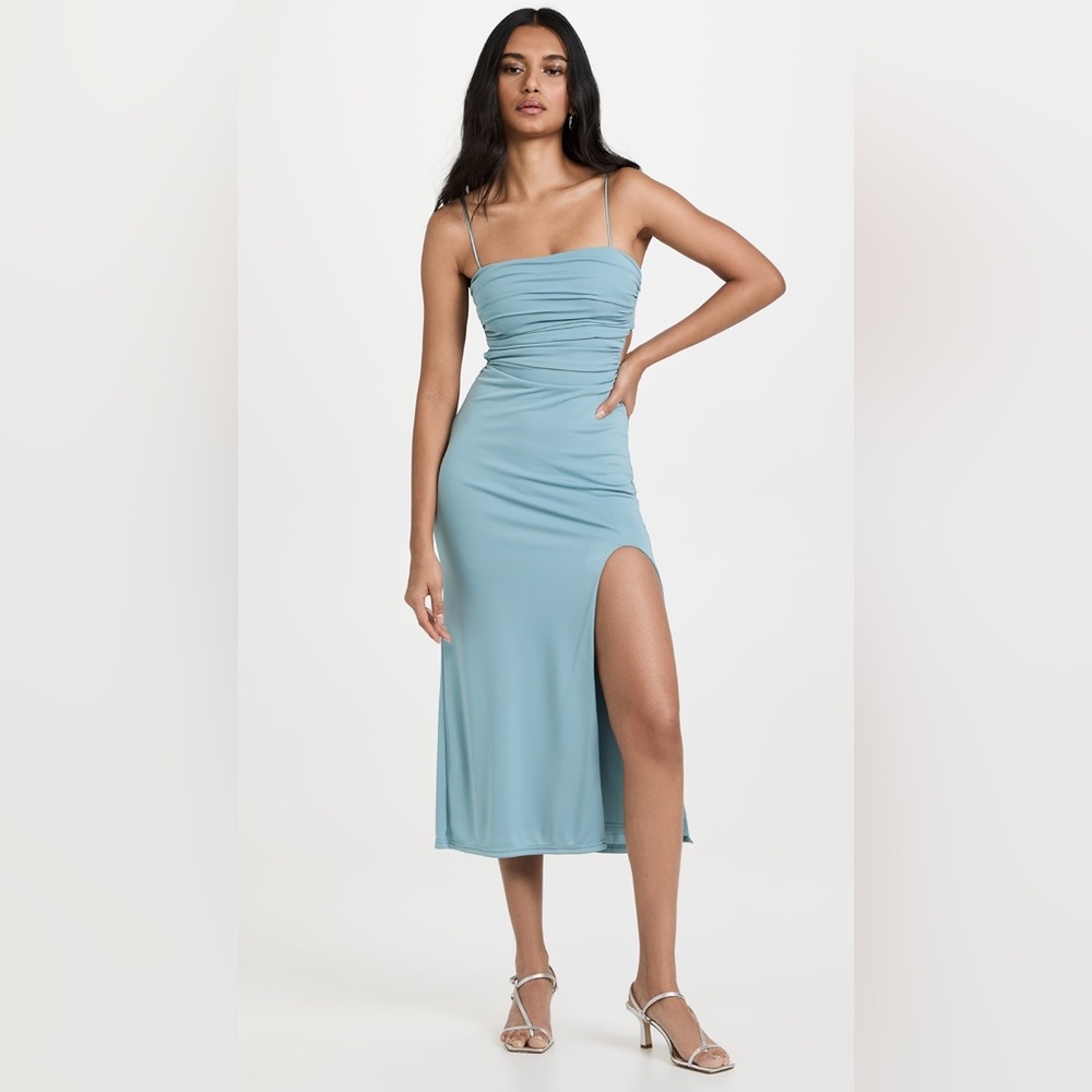 Cinq a Sept Mariah Back-Cutout Slip Midi Dress 10